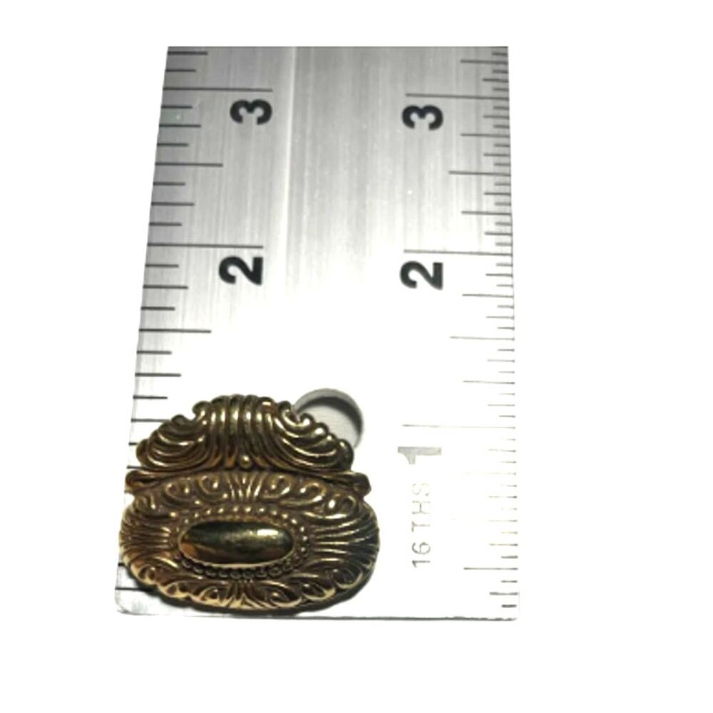 Gold Tone Necklace Pendant Marked Ornate Vintage Heritage Old Money Baroque EUC - Picture 6 of 7